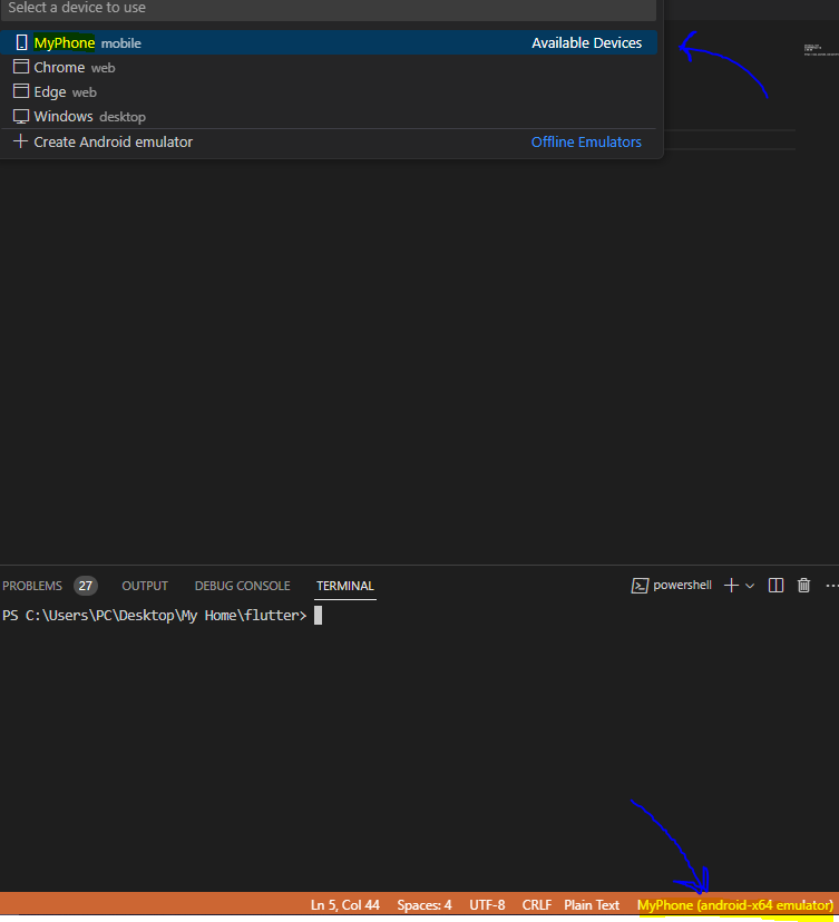 VS Code ile Flutter